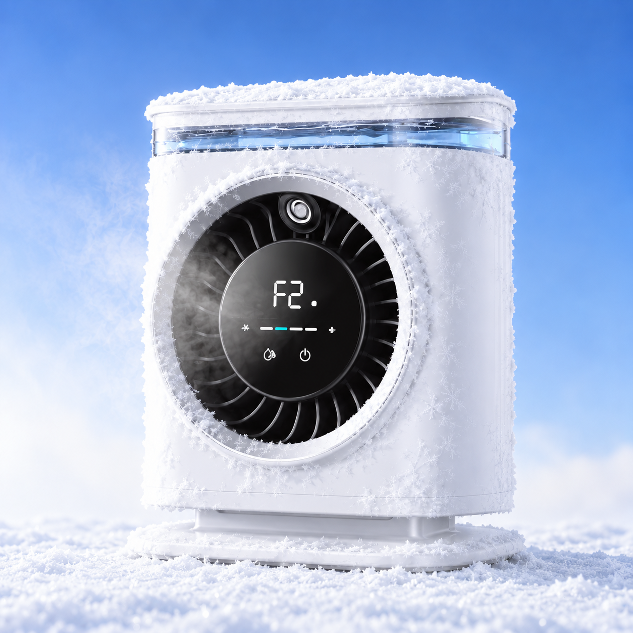 IceMist Desk Pro — Desktop Misting Fan in snow
